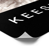 Keeshond Watercolor Portrait Poster (Ecke)