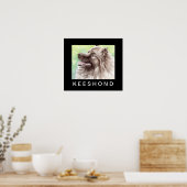 Keeshond Watercolor Portrait Poster (Küche)