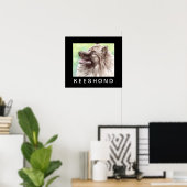 Keeshond Watercolor Portrait Poster (Heimbüro)