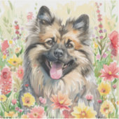 Keeshond Watercolor Sticker (Vorderseite)