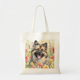 Keeshond Watercolor Tote Bag Tragetasche