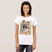 Keeshond Watercolor Women's T-Shirt (Vorne ganz)