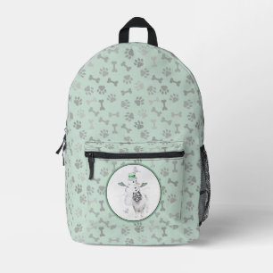 Keeshond Weihnachts-Schneemann-Malerei Hundekunst Bedruckter Rucksack