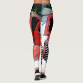 Keeshond-Weihnachtsalte LKW-Malerei-Hundekunst Leggings (Rückseite)