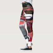 Keeshond-Weihnachtsalte LKW-Malerei-Hundekunst Leggings (Links)