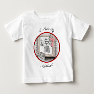 Keeshond Weihnachtsfenster Malerei Hund Kunst Baby T-shirt