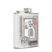 Keeshond Weihnachtsfenster Malerei Hund Kunst Flachmann (Rechts)