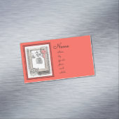 Keeshond Weihnachtsfenster Malerei Hund Kunst Magnetische Visitenkarte (Beispiel)