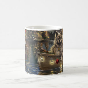Keeshond Weihnachtsfestreise Kaffeetasse