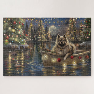 Keeshond Weihnachtsfestreise Puzzle