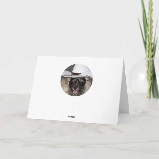 Keeshond-Weihnachtskarte Feiertagskarte (Rückseite)