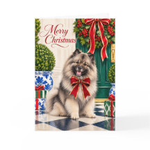 Keeshond-Weihnachtskarte