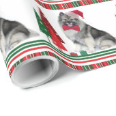 Keeshond-WeihnachtsPackpapier Geschenkpapier (Rolleneckpunkt)
