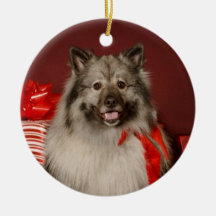 Keeshond-Weihnachtsverzierung