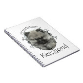 Keeshond-Welpen-Notizbuch Notizblock (Rechte Seite)