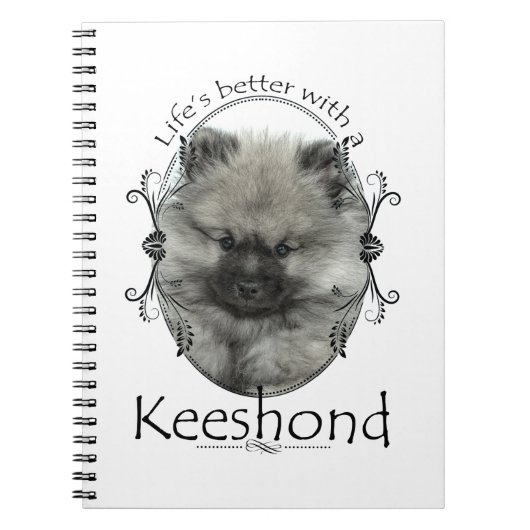 Keeshond-Welpen-Notizbuch Notizblock (Vorderseite)