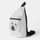 Keeshond Zeichnend Schlüssel Welpe Niedlich Origin Crossbody Bag (Rechte Ecke)