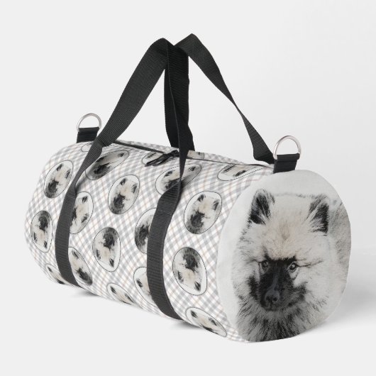 Keeshond Zeichnend Schlüssel Welpe Niedlich Origin Duffle Bag (Linke Seite)