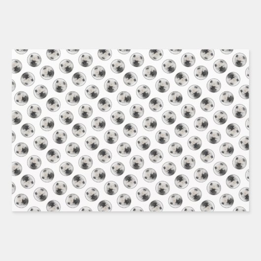 Keeshond Zeichnend Schlüssel Welpe Niedlich Origin Geschenkpapier Set (Vorderseite 2)