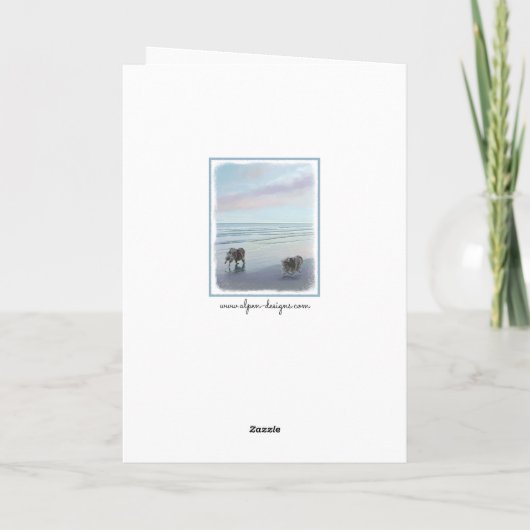 Keeshonds am Meer Karte (Rückseite)