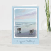 Keeshonds am Meer Karte (Vorderseite)