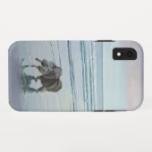 Keeshonds an der Küste Malerei Hund Kunst Case-Mate iPhone Hülle (Rückseite (Horizontal))