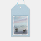 Keeshonds an der Küste Malerei Hund Kunst Geschenkanhänger (Rückseite)
