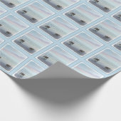 Keeshonds an der Küste Malerei Hund Kunst Geschenkpapier (Ecke)