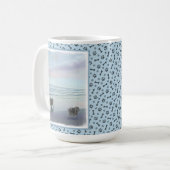 Keeshonds an der Küste Malerei Hund Kunst Kaffeetasse (Vorderseite Links)