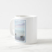 Keeshonds an der Küste Malerei Hund Kunst Kaffeetasse (Vorderseite Links)