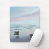 Keeshonds an der Küste Malerei Hund Kunst Mousepad (Mit Mouse)