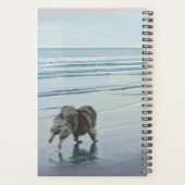 Keeshonds an der Küste Malerei Hund Kunst Planer (Rückseite)