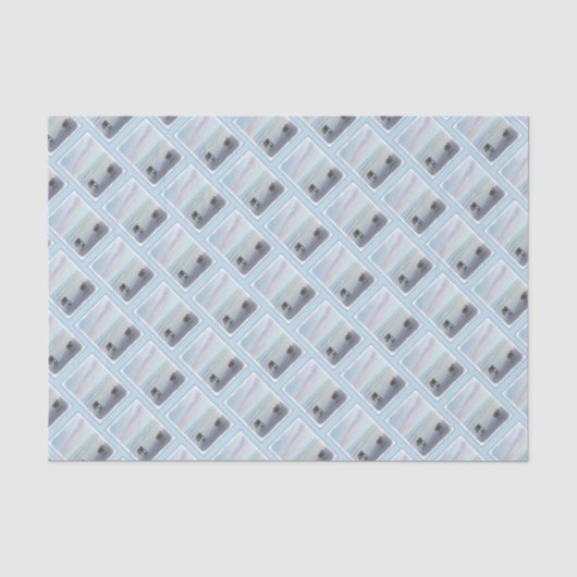 Keeshonds an der Küste Malerei Hund Kunst Seidenpapier (Vorderseite)