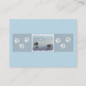 Keeshonds an der Küste Malerei Hund Kunst Visitenkarte (Rückseite)