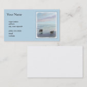 Keeshonds an der Küste Malerei Hund Kunst Visitenkarte (Vorne/Hinten)