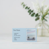 Keeshonds an der Küste Malerei Hund Kunst Visitenkarte (Stehend Vorderseite)