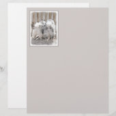 Keeshonds at Gate Painting - Original Dog Art (Vorne/Hinten)
