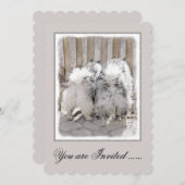 Keeshonds at Gate Painting - Original Dog Art Einladung (Vorne/Hinten)