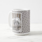 Keeshonds at Gate Painting - Original Dog Art Kaffeetasse (Vorderseite Links)