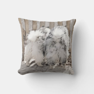 Keeshonds at Gate Painting - Original Dog Art Kissen