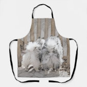 Keeshonds at Gate Painting - Original Dog Art Schürze (Vorderseite)