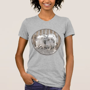Keeshonds at Gate Painting - Original Dog Art T-Shirt