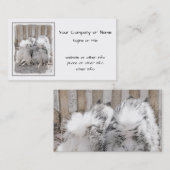 Keeshonds at Gate Painting - Original Dog Art Visitenkarte (Vorne/Hinten)