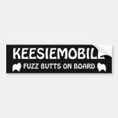 Keesiemobile Fäserchen-Hintern an Bord des Autoaufkleber (Vorne)