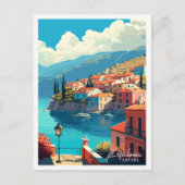 Kefalonia Greece Vintage Reise Illustration Postkarte (Vorderseite)