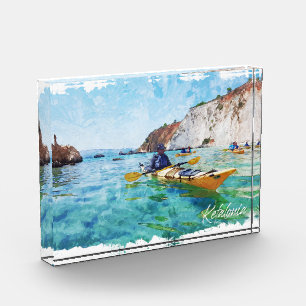 Kefalonia Griechenland Gemälde an der Küste Fotoblock