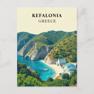 Kefalonia, Griechenland Retro Postkarte