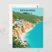 Kefalonia, Griechenland, Vintag Ionische Insel Postkarte (Vorne/Hinten)