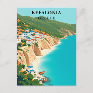 Kefalonia, Griechenland Vintage Ionische Insel Postkarte