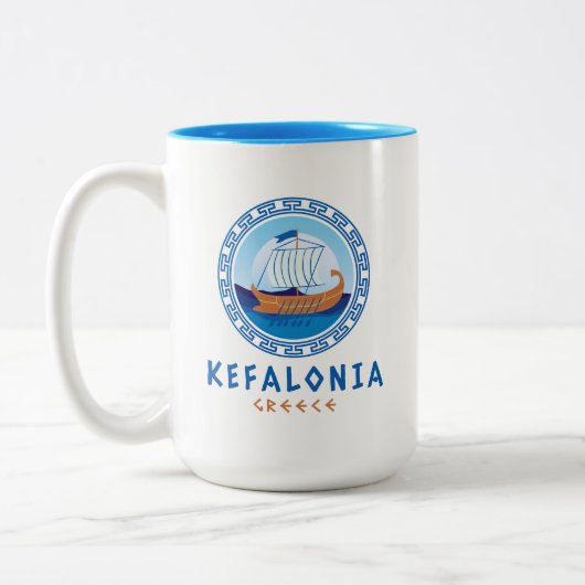 Kefalonia, Griechenland Zweifarbige Tasse (Links)